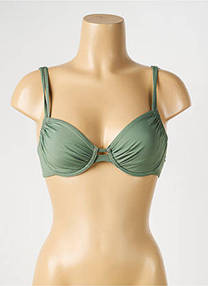 Haut de maillot de bain stretch haut soutien-gorge emboitant vert SUNFLAIR femme