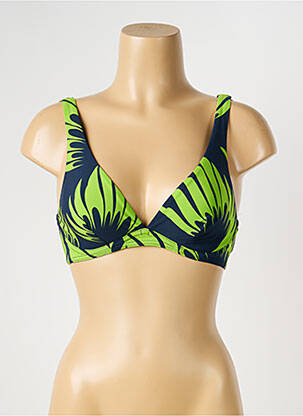 Haut de maillot de bain stretch haut soutien-gorge emboitant bleu SUNFLAIR femme