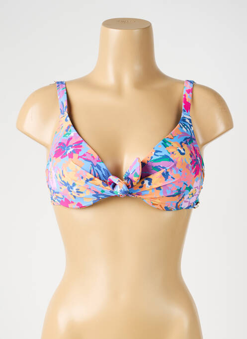 Haut de maillot de bain stretch haut soutien-gorge moulé bleu YSABEL MORA femme