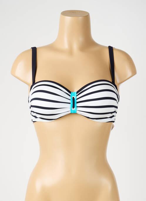 Haut de maillot de bain stretch haut bandeau blanc SUNFLAIR femme