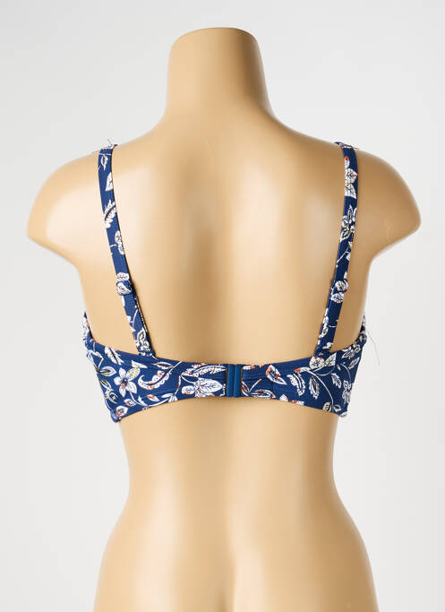 Haut de maillot de bain stretch haut soutien-gorge moulé bleu OLYMPIA femme