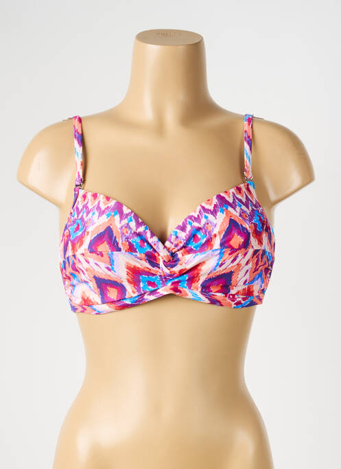 Haut de maillot de bain stretch haut soutien-gorge emboitant violet OLYMPIA femme