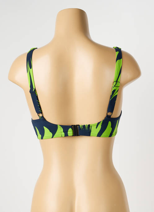 Haut de maillot de bain stretch haut soutien-gorge emboitant bleu SUNFLAIR femme