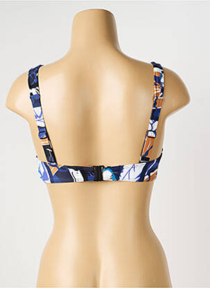 Haut de maillot de bain stretch haut soutien-gorge emboitant bleu OLYMPIA femme