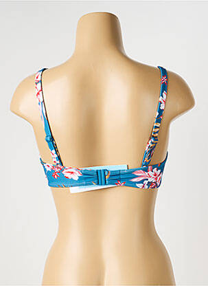 Haut de maillot de bain stretch haut soutien-gorge emboitant bleu OLYMPIA femme