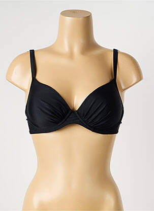 Haut de maillot de bain stretch haut soutien-gorge emboitant noir SASSA femme