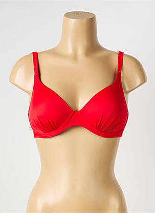 Haut de maillot de bain stretch haut soutien-gorge emboitant rouge OLYMPIA femme