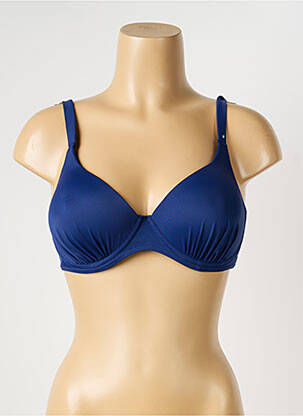 Haut de maillot de bain stretch haut soutien-gorge emboitant bleu OLYMPIA femme