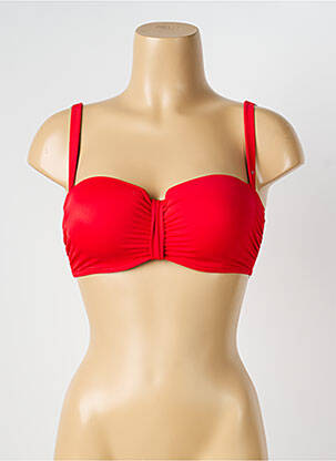 Haut de maillot de bain stretch haut soutien-gorge emboitant rouge OLYMPIA femme