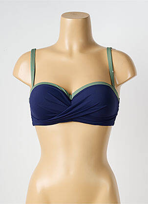 Haut de maillot de bain stretch haut soutien-gorge balconnet bleu SUNFLAIR femme