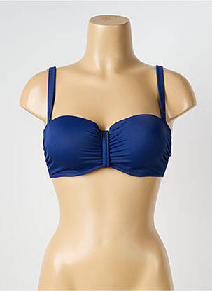 Haut de maillot de bain stretch haut soutien-gorge balconnet bleu OLYMPIA femme