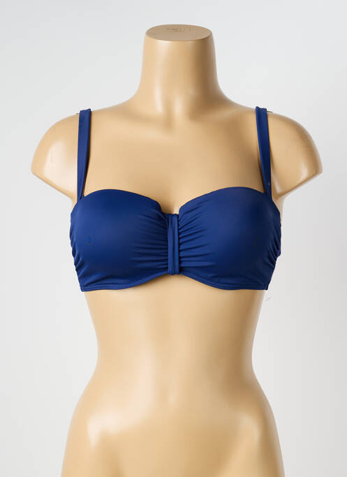 Haut de maillot de bain stretch haut soutien-gorge balconnet bleu OLYMPIA femme