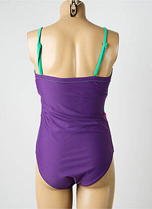 Maillot de bain 1 pièce bretelles élastiquées amovibles haut soutien-gorge moulé violet YSABEL MORA femme