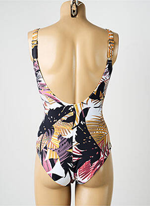 Maillot de bain 1 pièce effet matière satinée haut soutien-gorge moulé noir OLYMPIA femme