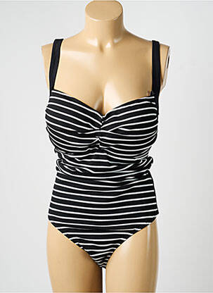 Maillot de bain 1 pièce stretch haut soutien-gorge moulé noir SASSA femme