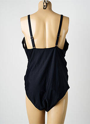 Maillot de bain 1 pièce effet matière satinée haut soutien-gorge moulé noir SASSA femme