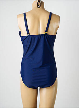 Maillot de bain 1 pièce effet matière satinée haut soutien-gorge avec mousse de rembourrage amovible bleu SASSA femme