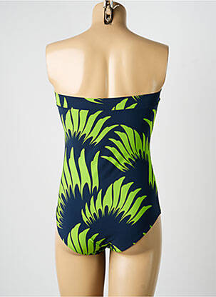 Maillot de bain 1 pièce imprimé fantaisie haut soutien-gorge moulé bleu SUNFLAIR femme
