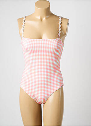 Maillot de bain 1 pièce stretch rose YSABEL MORA femme