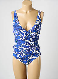 Maillot de bain 1 pièce imprimé fantaisie haut soutien-gorge moulé bleu ADMAS femme