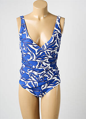 Maillot de bain 1 pièce imprimé fantaisie haut soutien-gorge moulé bleu ADMAS femme