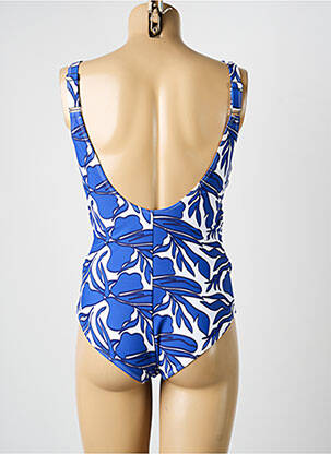 Maillot de bain 1 pièce imprimé fantaisie haut soutien-gorge moulé bleu ADMAS femme