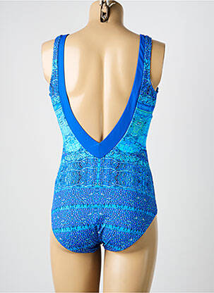 Maillot de bain 1 pièce imprimé fantaisie haut soutien-gorge moulé bleu SUNFLAIR femme
