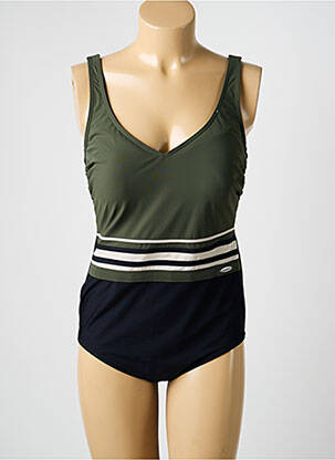 Maillot de bain 1 pièce stretch haut soutien-gorge moulé vert SUNFLAIR femme