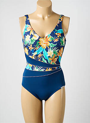 Maillot de bain 1 pièce stretch bleu SUNMARIN femme