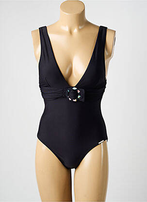 Maillot de bain 1 pièce stretch haut soutien-gorge moulé noir YSABEL MORA femme