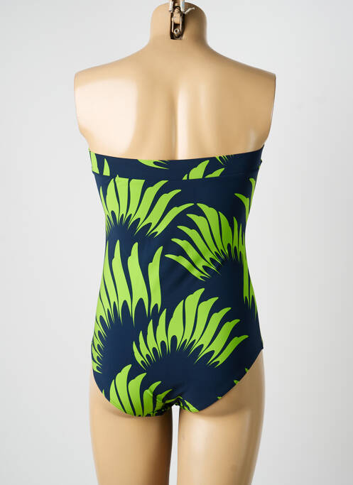 Maillot de bain 1 pièce imprimé fantaisie haut soutien-gorge moulé bleu SUNFLAIR femme