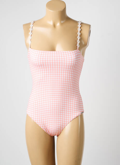 Maillot de bain 1 pièce stretch rose YSABEL MORA femme