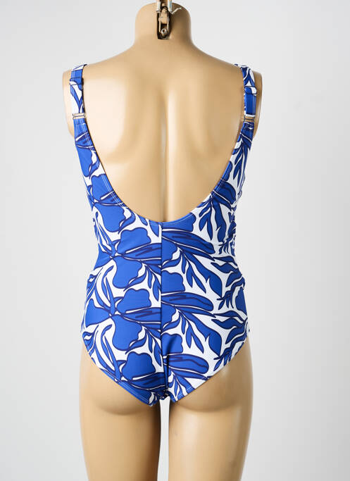 Maillot de bain 1 pièce imprimé fantaisie haut soutien-gorge moulé bleu ADMAS femme