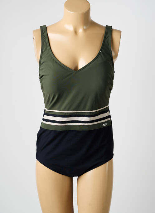 Maillot de bain 1 pièce stretch haut soutien-gorge moulé vert SUNFLAIR femme