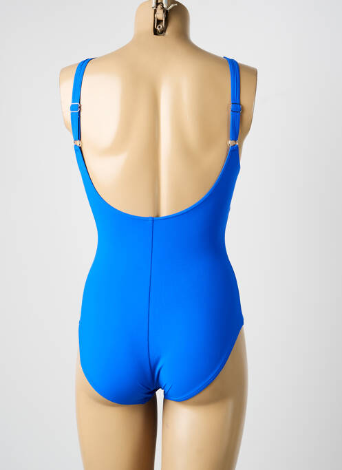 Maillot de bain 1 pièce stretch haut soutien-gorge moulé bleu SUNFLAIR femme