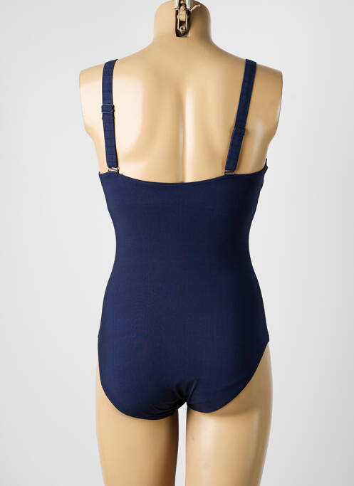 Maillot de bain 1 pièce imprimé fantaisie haut soutien-gorge moulé bleu SUNFLAIR femme