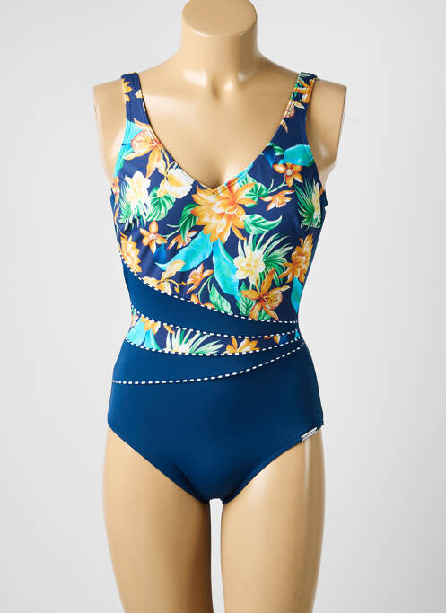 Maillot de bain 1 pièce stretch bleu SUNMARIN femme