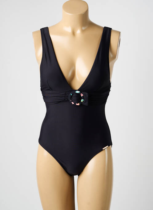 Maillot de bain 1 pièce stretch haut soutien-gorge moulé noir YSABEL MORA femme