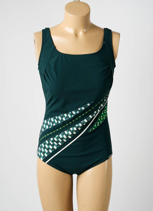 Maillot de bain 1 pièce stretch haut soutien-gorge moulé vert SUNFLAIR femme