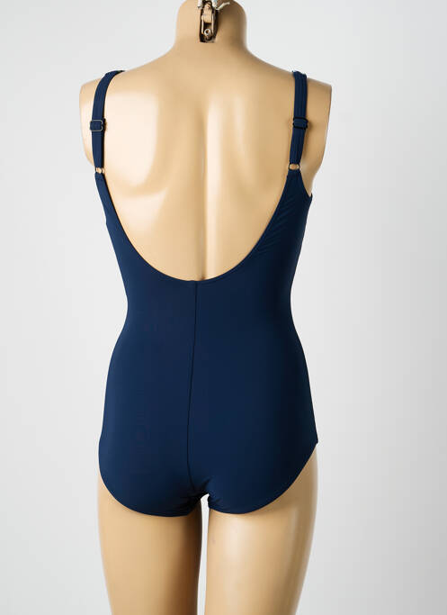 Maillot de bain 1 pièce imprimé fantaisie haut soutien-gorge moulé bleu SUNFLAIR femme