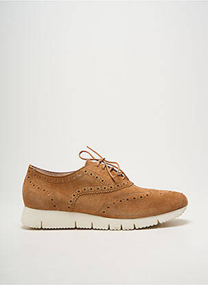 Baskets semelle amovible talon plat jusqu'à 3cm marron UNISA femme