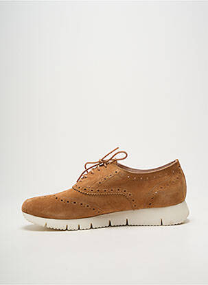 Baskets semelle amovible talon plat jusqu'à 3cm marron UNISA femme