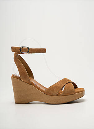 Sandales/nu pieds fermeture bride(s) talon de 7 à 9cm marron UNISA femme
