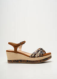 Sandales/nu pieds talon compensé talon de 7 à 9cm marron UNISA femme