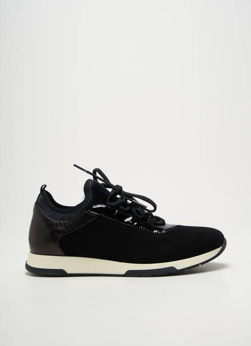 Baskets tissage satiné talon plat jusqu'à 3cm noir UNISA femme