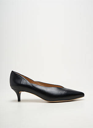 Escarpins tissage satiné talon de 4 à 6cm noir UNISA femme