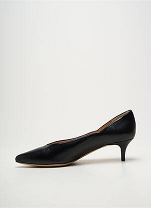 Escarpins tissage satiné talon de 4 à 6cm noir UNISA femme