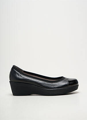 Ballerines matière lisse talon de 4 à 6cm noir UNISA femme