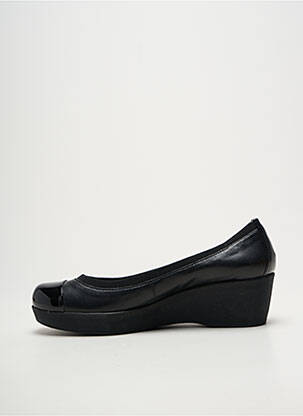 Ballerines matière lisse talon de 4 à 6cm noir UNISA femme