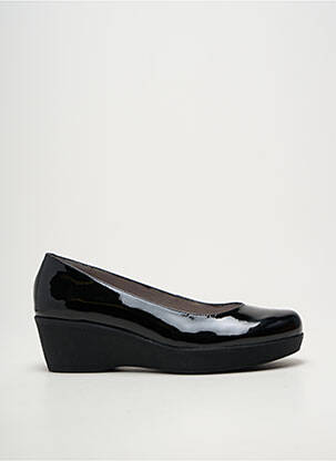 Ballerines matière lisse talon de 4 à 6cm noir UNISA femme